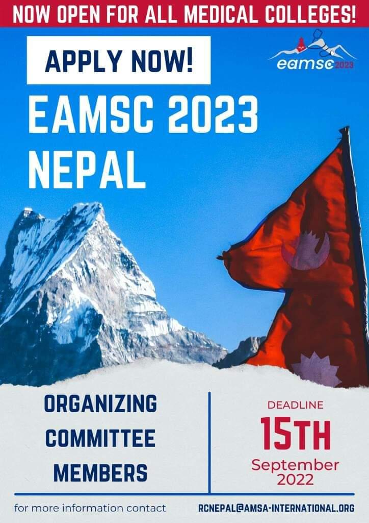 EAMSC 2023 NEPAL: Call for Organizing Committee Members