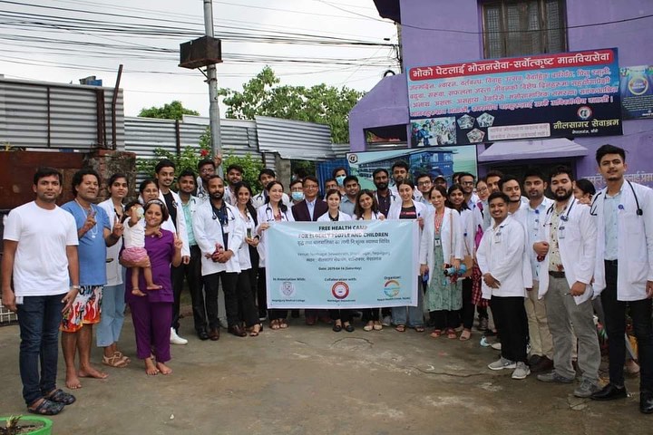 Nepal Health Corps, Nepalgunj Medical College has successfully conducted "Project Sparsha, A Touch of Love" themed comprehensive and multidisciplinary geriatric and pediatric health camp at Neelsagar Sewashram, Nepalgunj