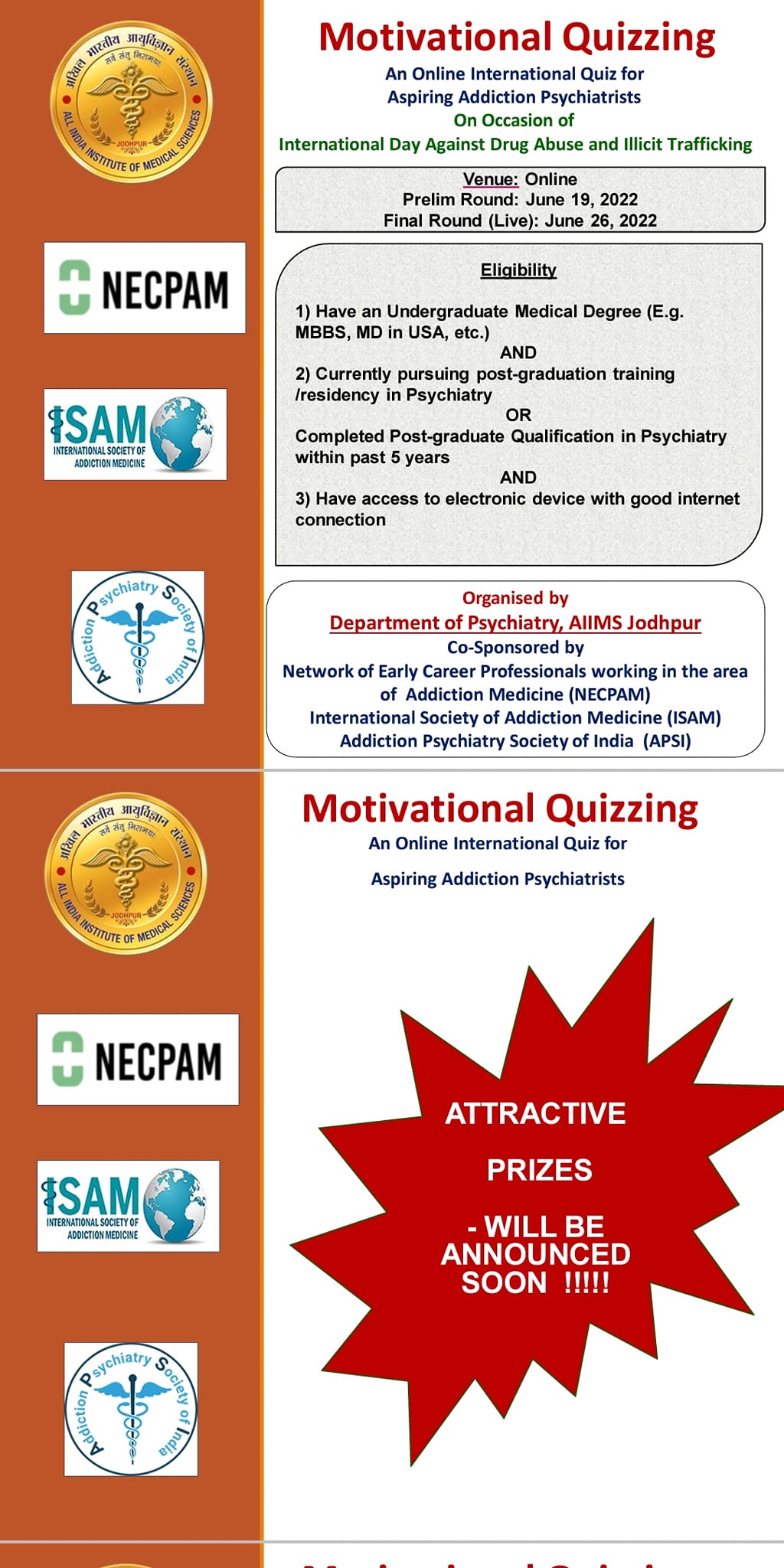 International online quiz competition for psychiatry trainees